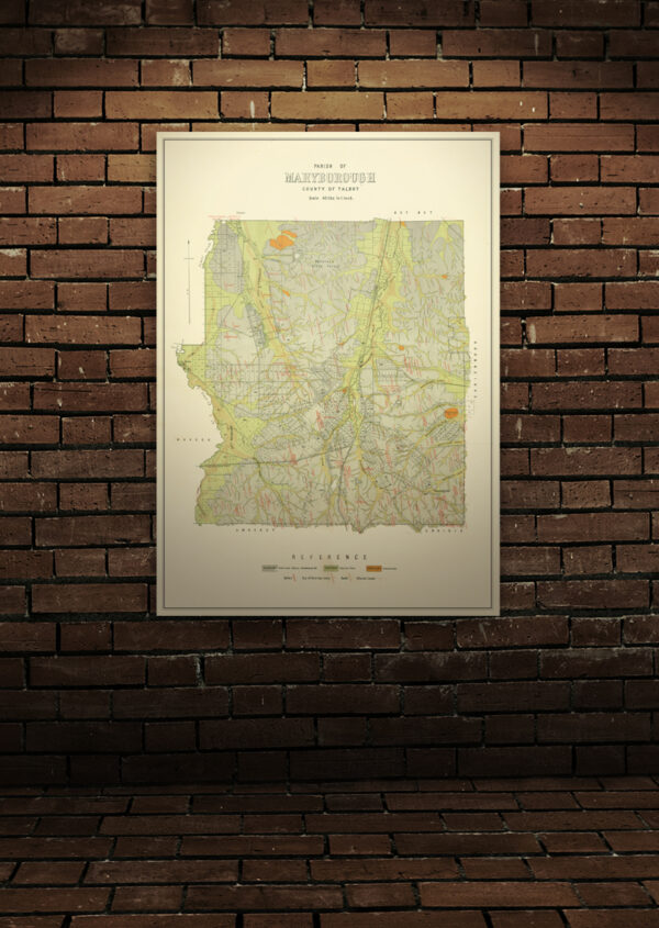 Maryborough historical gold map A1 poster print