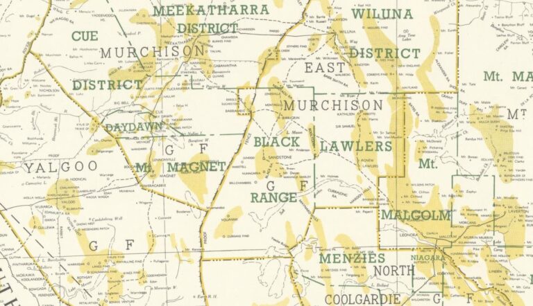 Historical gold maps of the Western Australian Goldfields