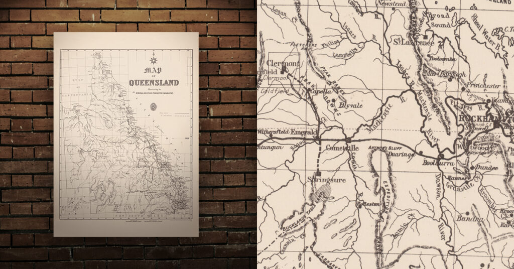 Historical gold maps of the Queensland goldfields