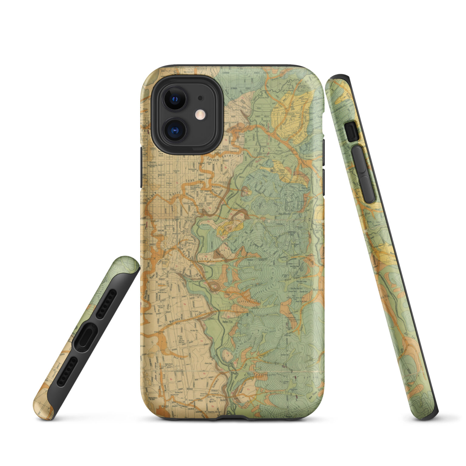 Ballarat Historical Goldfields Map – Tough iPhone Case - Historical ...